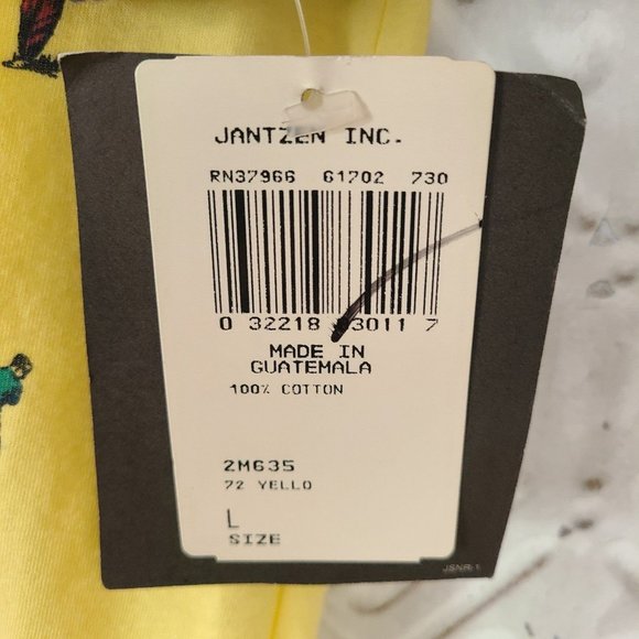 Vintage New JANTZEN Golf Golfing All Over Graphic Print Mens POLO Shirt Large - Picture 4 of 8